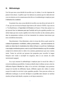 Les courts metrages francophones: ressource didactique en cours de FLe