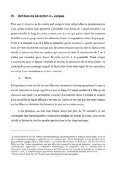 Les courts metrages francophones: ressource didactique en cours de FLe