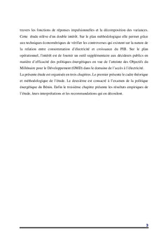 Consommation d'électricité et croissance économique au Bénin