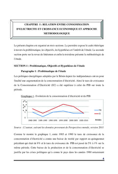 Consommation d'électricité et croissance économique au Bénin