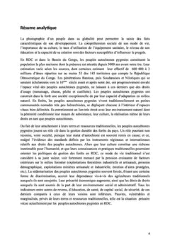 Les Peuples Autochtones Pygmees et la Problematique fonciere en RDC