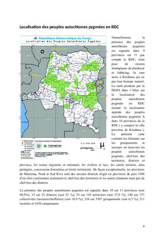 Les Peuples Autochtones Pygmees et la Problematique fonciere en RDC
