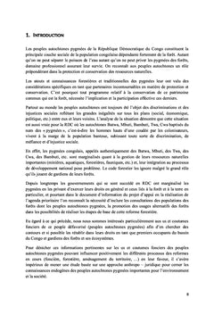 Les Peuples Autochtones Pygmees et la Problematique fonciere en RDC
