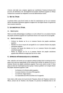 Les Peuples Autochtones Pygmees et la Problematique fonciere en RDC