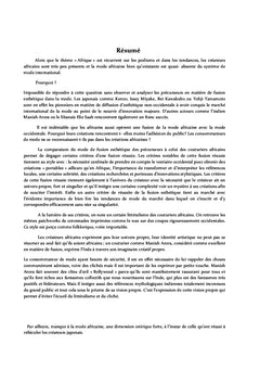 Esthétiques, frontières et fusion : le cas des créateurs africains