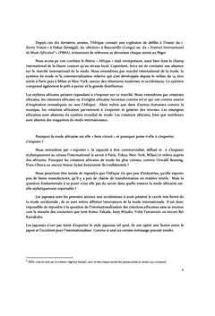 Esthétiques, frontières et fusion : le cas des créateurs africains