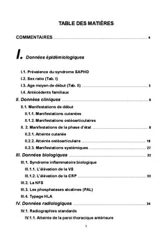Le syndrome SAPHO