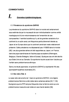 Le syndrome SAPHO