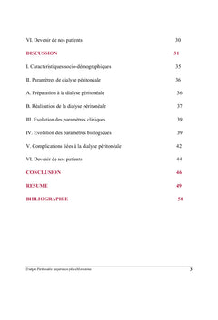 Dialyse péritonéale: expérience pilote Marocaine