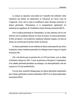 Dialyse péritonéale: expérience pilote Marocaine