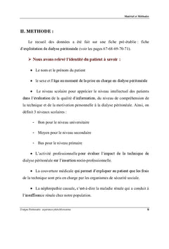 Dialyse péritonéale: expérience pilote Marocaine