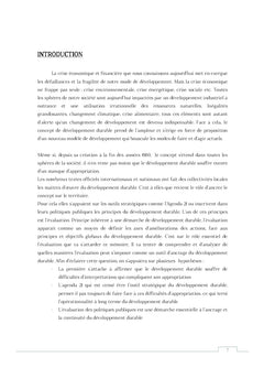 Évaluation des politiques publiques: outil du développement durable