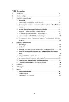 Reflexion autour de la construction de la vocation des artistes Belges