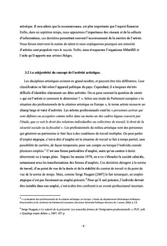 Reflexion autour de la construction de la vocation des artistes Belges
