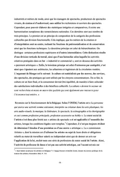 Reflexion autour de la construction de la vocation des artistes Belges