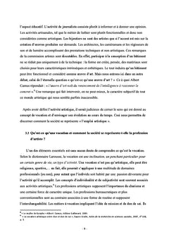Reflexion autour de la construction de la vocation des artistes Belges