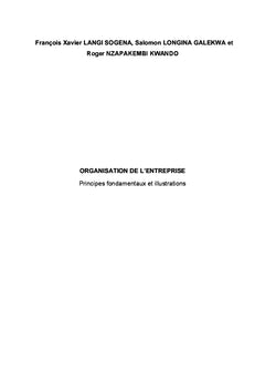 Organisation de l'entreprise