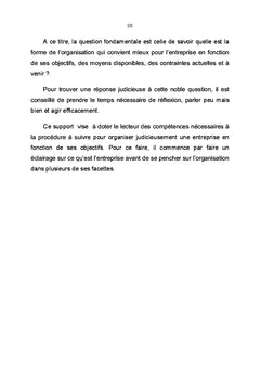 Organisation de l'entreprise