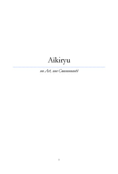 Aïkiryu : un art, une communauté