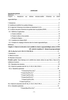 Etude DFT la stabilité des clusters organométalliques mixtes