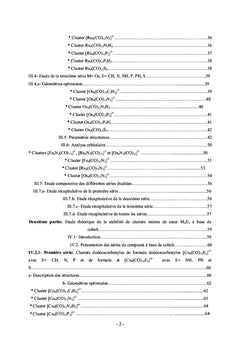Etude DFT la stabilité des clusters organométalliques mixtes