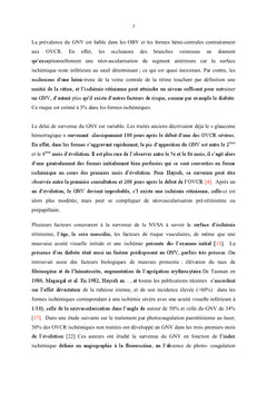 Apport des Anti-VGeF dans la neovascularisation irienne des OVCR