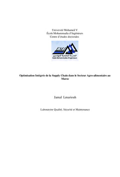 Optimisation intégrée de la supply chain