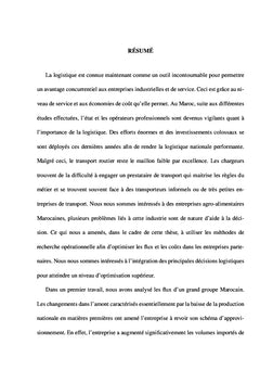 Optimisation intégrée de la supply chain