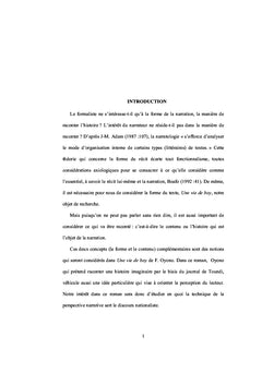 Perspective Narrative et discours nationaliste dans Une vie de boy