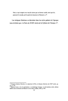 Le Paris libertin du dix-huitième siècle