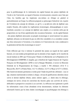 Implications socio-demographiques du concept de diplôme sans emploi