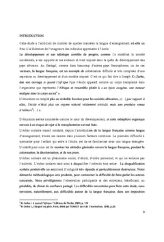 Le français au Sénégal