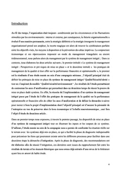 Le système de management intégré et les pratiques de la qualité