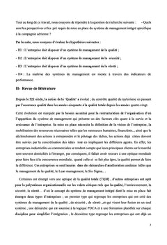 Le système de management intégré et les pratiques de la qualité