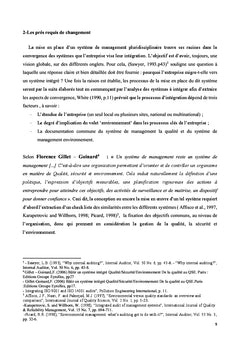 Le système de management intégré et les pratiques de la qualité