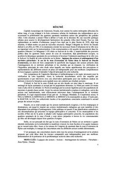 Logiques d'acteurs et Amenagement du territoire