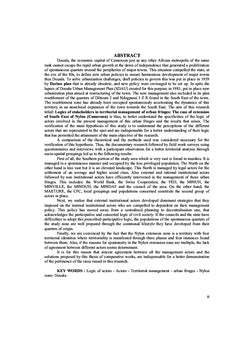 Logiques d'acteurs et Amenagement du territoire