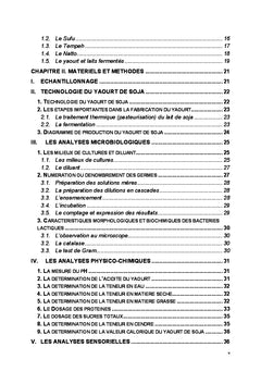 Contribution à la valorisation du yaourt de soja