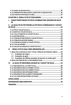 Contribution à la valorisation du yaourt de soja