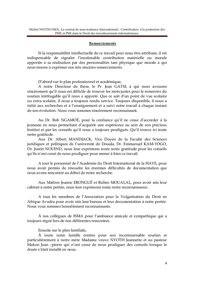 Le Contrat de sous-traitance internationale