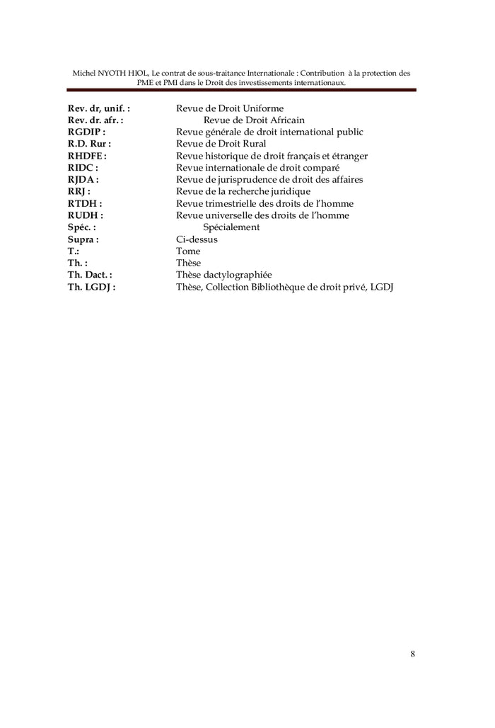 Le Contrat de sous-traitance internationale