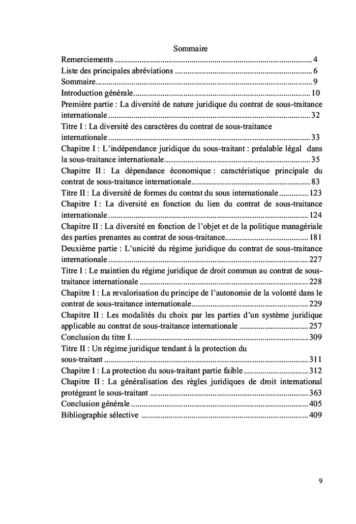 Le Contrat de sous-traitance internationale