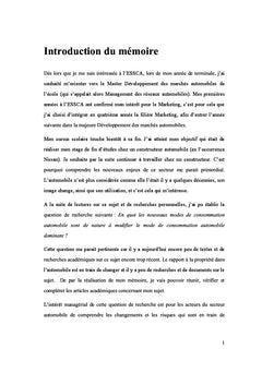 Nouveaux modes de consommation automobile
