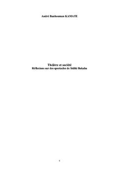 Theatre et Societe