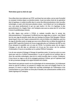 Integration des Communications Unifiees au sein de la Supply Chain