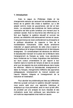 Ecole publique marocaine et problematique linguistique