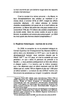 Ecole publique marocaine et problematique linguistique