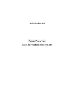 Penser l'esclavage. Essai de relecture postcoloniale
