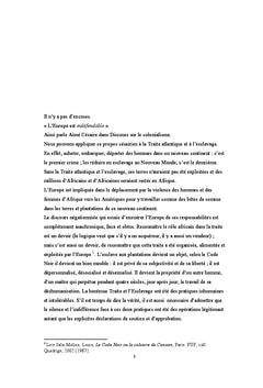 Penser l'esclavage. Essai de relecture postcoloniale