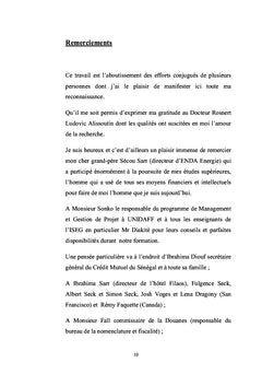 La fiscalite douaniere sur les equipements d'eNR au Senegal (CeDeAO)